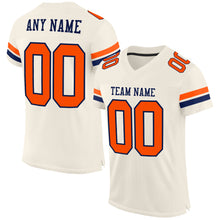 Загрузить изображение в средство просмотра галереи, Custom Cream Orange-Navy Mesh Authentic Football Jersey
