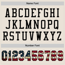 Load image into Gallery viewer, Custom Cream Vintage USA Flag-Black Mesh Authentic Football Jersey