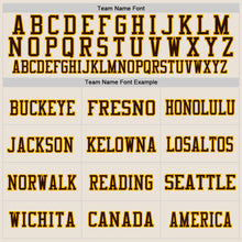 Load image into Gallery viewer, Custom Cream Brown-Gold Mesh Authentic Football Jersey