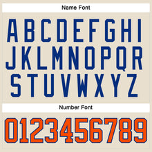 Загрузить изображение в средство просмотра галереи, Custom Cream Orange-Royal Hockey Lace Neck Jersey