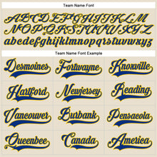 Laden Sie das Bild in den Galerie-Viewer, Custom Cream Royal-Yellow Hockey Lace Neck Jersey