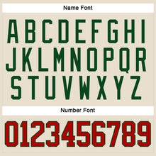 Load image into Gallery viewer, Custom Cream Red-Green Hockey Lace Neck Jersey