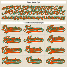 Laden Sie das Bild in den Galerie-Viewer, Custom Cream Orange-Kelly Green Hockey Lace Neck Jersey