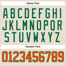 Laden Sie das Bild in den Galerie-Viewer, Custom Cream Orange-Kelly Green Hockey Lace Neck Jersey