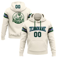 Laden Sie das Bild in den Galerie-Viewer, Custom Stitched Cream Green-Royal Football Pullover Sweatshirt Hoodie