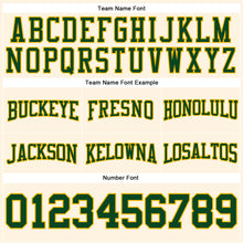 Laden Sie das Bild in den Galerie-Viewer, Custom Stitched Cream Green-Gold Football Pullover Sweatshirt Hoodie