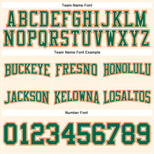 Laden Sie das Bild in den Galerie-Viewer, Custom Stitched Cream Kelly Green-Orange Football Pullover Sweatshirt Hoodie
