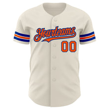Charger l'image dans la galerie, Custom Cream Orange-Royal Authentic Baseball Jersey