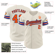 Charger l'image dans la galerie, Custom Cream Orange-Royal Authentic Baseball Jersey