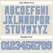 Charger l'image dans la galerie, Custom Cream Light Blue-Steel Gray Authentic Baseball Jersey