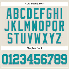 Charger l'image dans la galerie, Custom Cream Teal-Gray Authentic Baseball Jersey