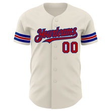 Charger l'image dans la galerie, Custom Cream Red-Royal Authentic Baseball Jersey