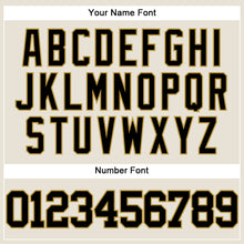 Charger l'image dans la galerie, Custom Cream Black-Old Gold Authentic Baseball Jersey