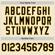 Charger l'image dans la galerie, Custom Cream Black-Gold Authentic Throwback Baseball Jersey