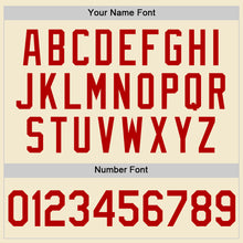 Charger l'image dans la galerie, Custom Cream Red-White Authentic Throwback Baseball Jersey