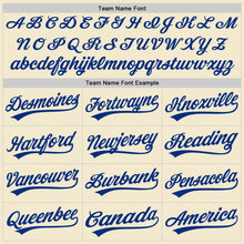 Charger l'image dans la galerie, Custom Cream Royal-White Authentic Throwback Baseball Jersey