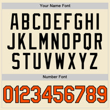 Charger l'image dans la galerie, Custom Cream Orange-Black Authentic Throwback Baseball Jersey