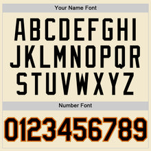 Charger l'image dans la galerie, Custom Cream Black Orange-Old Gold Authentic Throwback Baseball Jersey