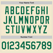 Charger l'image dans la galerie, Custom Cream Kelly Green-White Authentic Throwback Baseball Jersey