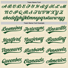 Charger l'image dans la galerie, Custom Cream Green-Royal Authentic Throwback Baseball Jersey