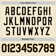 Charger l'image dans la galerie, Custom Cream Black-Old Gold Authentic Throwback Baseball Jersey