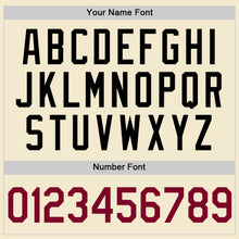 Charger l'image dans la galerie, Custom Cream Maroon-Black Authentic Throwback Baseball Jersey