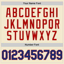 Charger l'image dans la galerie, Custom Cream Royal-Red Authentic Throwback Baseball Jersey