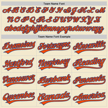 Charger l'image dans la galerie, Custom Cream Orange-Royal Authentic Throwback Baseball Jersey