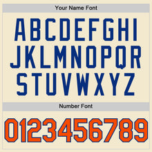 Charger l'image dans la galerie, Custom Cream Orange-Royal Authentic Throwback Baseball Jersey