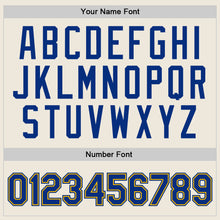 Load image into Gallery viewer, Custom Cream Royal-Gold Authentic Throwback Basketball Jersey