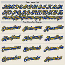 Load image into Gallery viewer, Custom Cream Royal-Gold Authentic Throwback Basketball Jersey