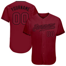 Load image into Gallery viewer, Custom Crimson Crimson-Black Authentic Baseball Jersey