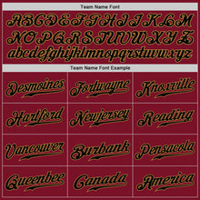 Laden Sie das Bild in den Galerie-Viewer, Custom Crimson Black-Old Gold Authentic Baseball Jersey