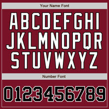 Charger l'image dans la galerie, Custom Crimson White Pinstripe Black-White Authentic Baseball Jersey