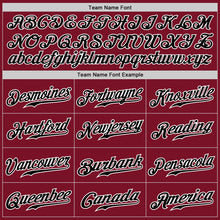 Charger l'image dans la galerie, Custom Crimson White Pinstripe Black-White Authentic Baseball Jersey