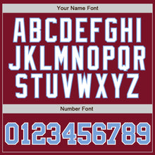 Charger l'image dans la galerie, Custom Crimson White Pinstripe Light Blue-White Authentic Baseball Jersey