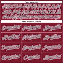 Load image into Gallery viewer, Custom Crimson Gray-White Authentic Sleeveless Baseball Jersey