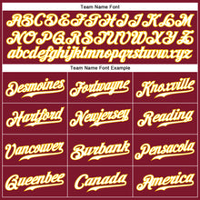 Загрузить изображение в средство просмотра галереи, Custom Crimson White-Gold Authentic Sleeveless Baseball Jersey