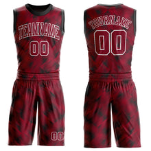 Загрузить изображение в средство просмотра галереи, Custom Crimson Crimson-Black Round Neck Sublimation Basketball Suit Jersey
