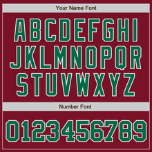 Загрузить изображение в средство просмотра галереи, Custom Crimson Kelly Green-White Authentic Baseball Jersey