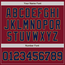Загрузить изображение в средство просмотра галереи, Custom Crimson Navy-Old Gold Authentic Baseball Jersey