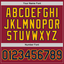 Load image into Gallery viewer, Custom Crimson Navy-Gold Performance T-Shirt