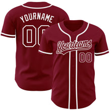 Laden Sie das Bild in den Galerie-Viewer, Custom Crimson Crimson-White Authentic Baseball Jersey