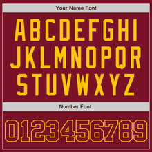 Laden Sie das Bild in den Galerie-Viewer, Custom Crimson Crimson-Gold Authentic Baseball Jersey