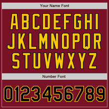 Laden Sie das Bild in den Galerie-Viewer, Custom Crimson Black-Gold Authentic Baseball Jersey