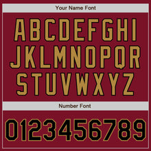 Laden Sie das Bild in den Galerie-Viewer, Custom Crimson Black-Old Gold Authentic Baseball Jersey