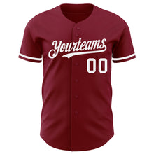 Загрузить изображение в средство просмотра галереи, Custom Crimson White Authentic Baseball Jersey