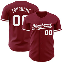 Загрузить изображение в средство просмотра галереи, Custom Crimson White Authentic Baseball Jersey