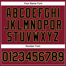 Загрузить изображение в средство просмотра галереи, Custom Crimson Black Pinstripe Old Gold Authentic Baseball Jersey