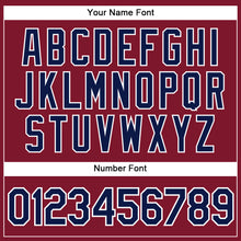 Загрузить изображение в средство просмотра галереи, Custom Crimson White Pinstripe Navy Authentic Baseball Jersey